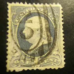 1881 1cent scott 206 franklin stamp